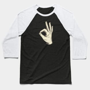 Ok Hand Simple Baseball T-Shirt